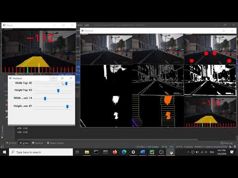 Lane detection on a carla generated scenario