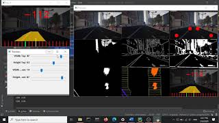 Lane detection on a carla generated scenario