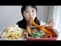 청년다방 차돌떡볶이 먹방 _ 청다 찐메뉴 버터갈릭감자튀김을 직접 만들어서 더 먹어버려요❤🍟 :D