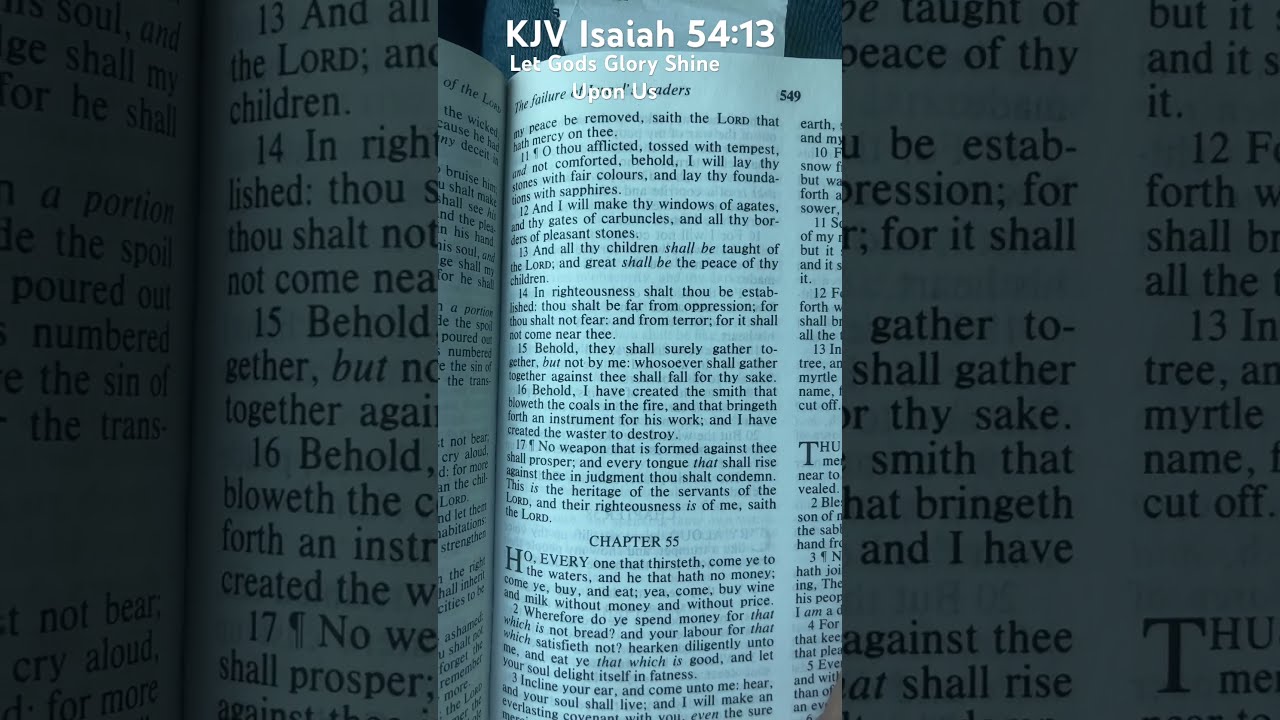 Bible Verse Of The Day KJV Isaiah 54 13