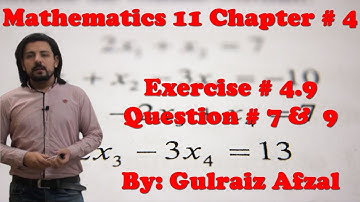 Solution of system of quadratic equations. Lec_4.9-02, Math 11 Chapter 4, Exercise 4.9 Questions 7,9