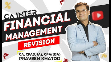 FM Revision DIVIDEND DECISIONS| Financial Management | CA Inter FM | CMA Inter FM