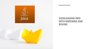 # video 152 # Concepts of JAVA Programming  -  overloading info with widening and boxing