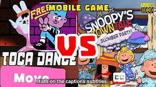TOCA DANCE FREE vs PEANUTS SNOOPY TOWN TALE | CC Captions screenshot 4