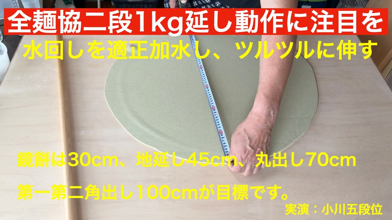Focusing on the Rolling Technique for 1kg Soba Noodle Making for