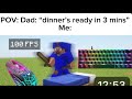 POV: You have 3 minutes and 12 seconds to play before dinner… #minecraft #minecraftmemes