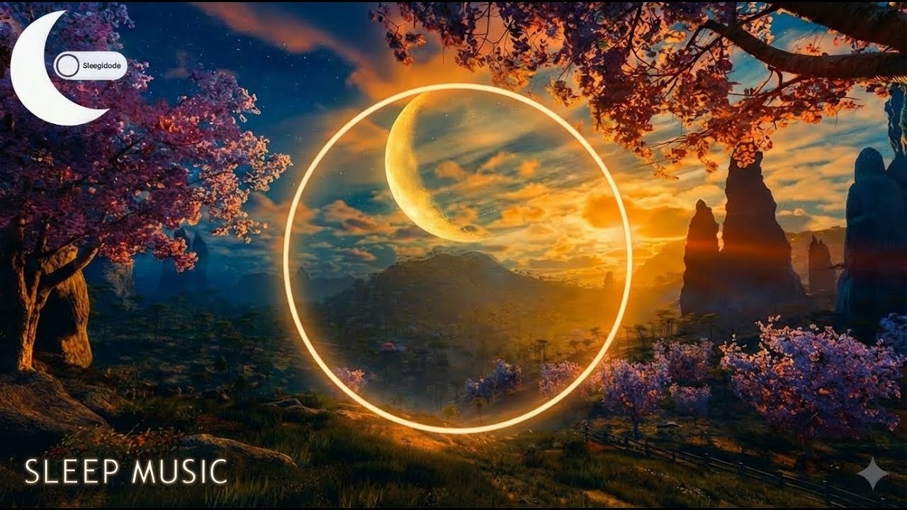 DEEP SLEEP MUSIC: Healing Golden Moon & Fantasy Forest 🌕 Stop Overthinking