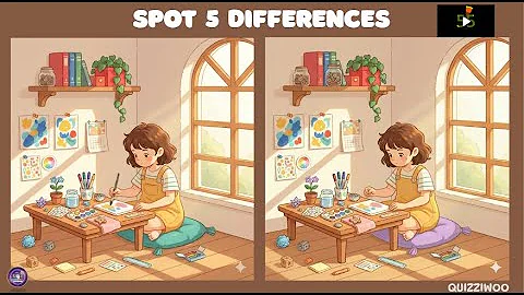 Can You Spot All 5 Differences? | 60-Second Brain Test | QuizziWoo