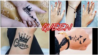 طريقة رسم حنه queen وقلب رسم الحنا فى أقل من دقيقة ️رسومات حنه للعروسه روووعه ️