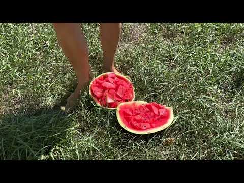 Funny barefoot day🍉👣🍉 subscribe