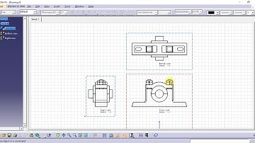 Catia Tutorial in Tamil 132 : Second Config | Wizard | Views | Drafting