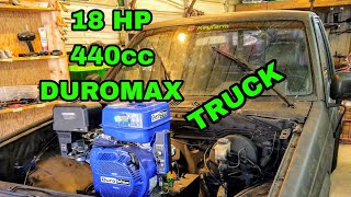 440 Duromax go kart pickup truck, new parts, increased speed. Now twice as fast as predator 212.