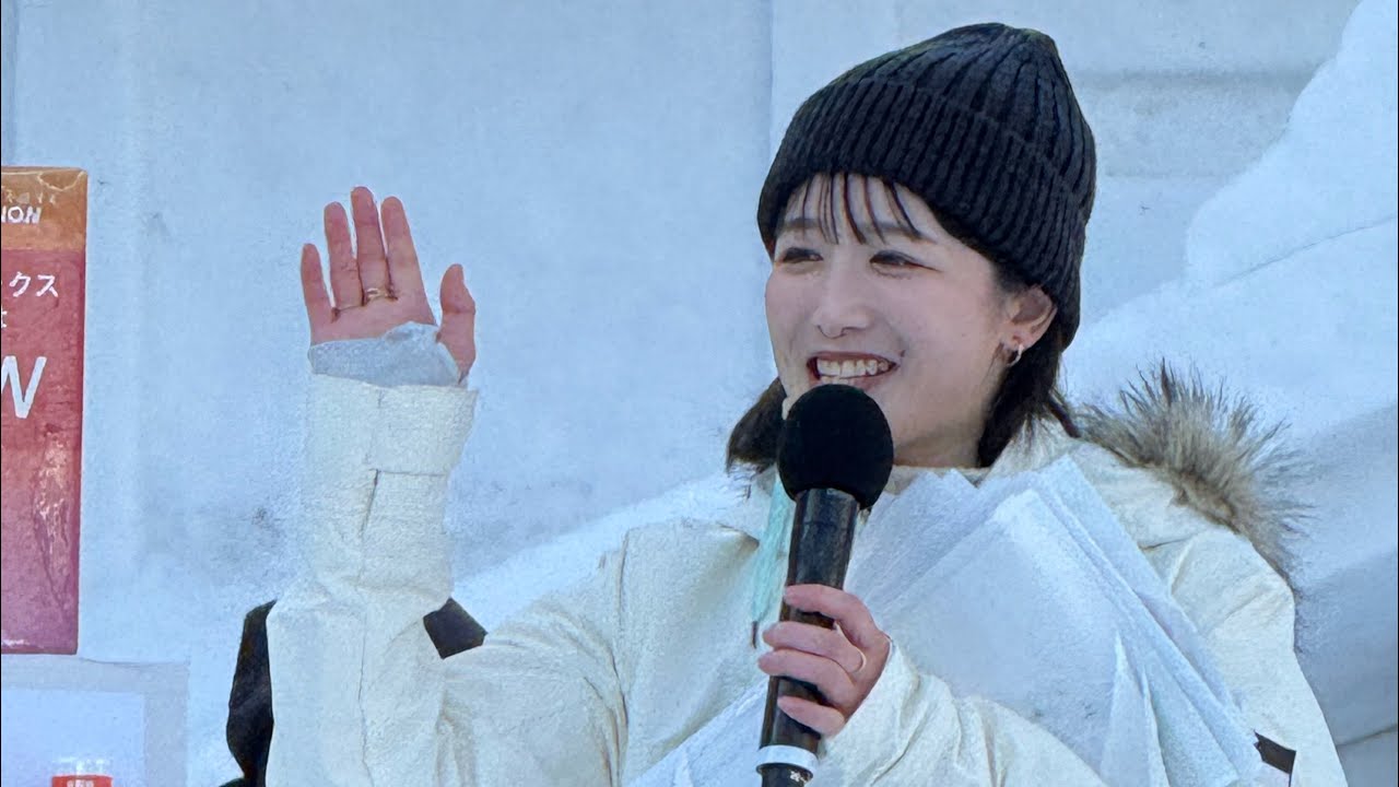 福地妃菜美アナウンサー、2025年さっぽろ雪まつり西8丁目会場HTBコーナー、onちゃん6chおはようさん。