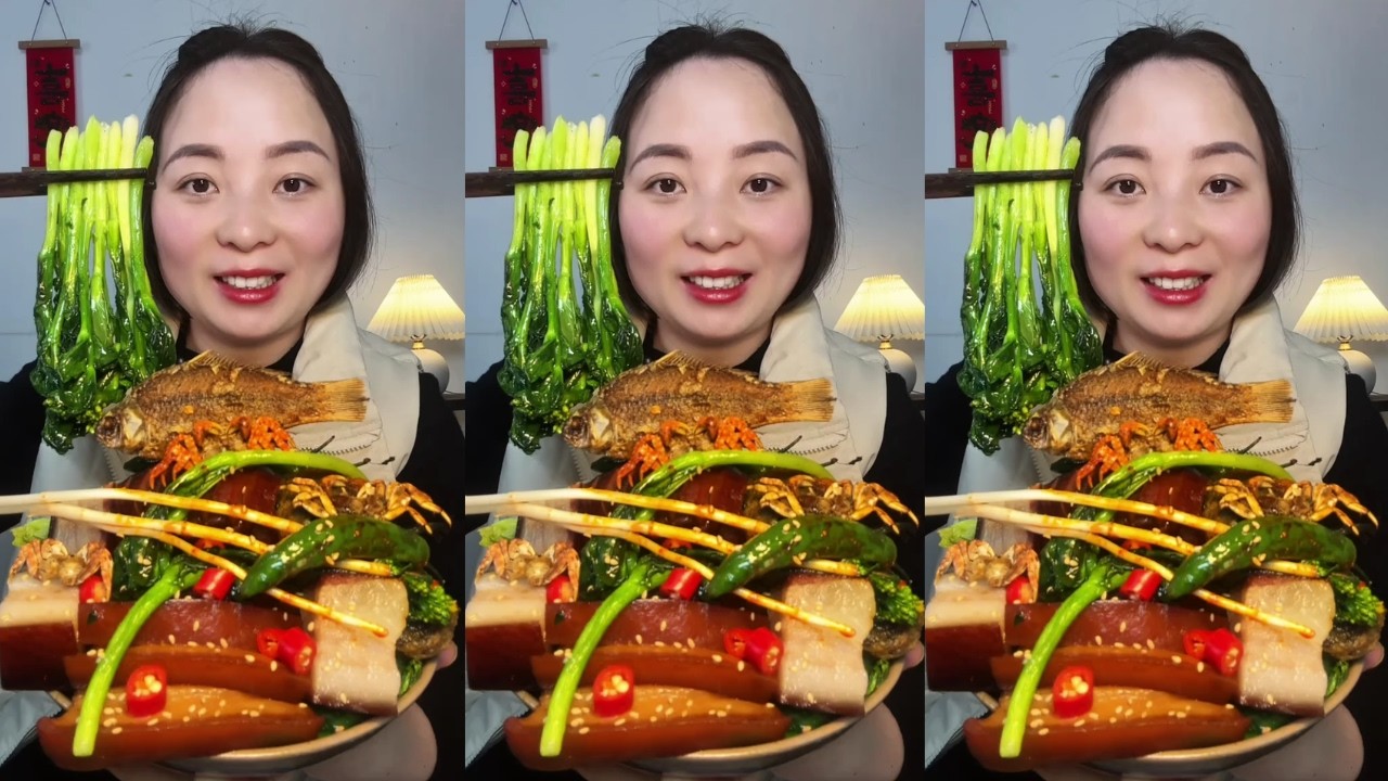 Let’s Eat Sister | Satisfying Eating Braised Pork, Bacon Fish and Pickled Peppers Feast