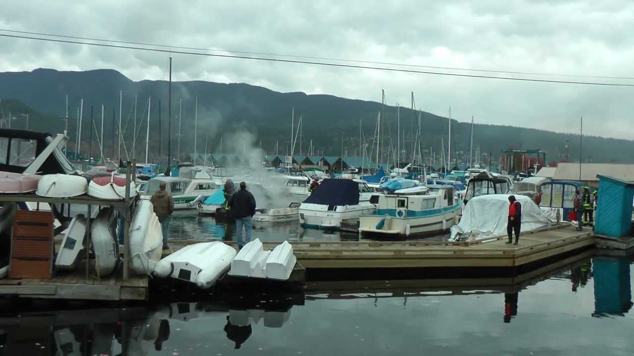 Reed Point Fire PORT MOODY BOAT FIRE AT REED POINT MARINA BARNET HWY NOV 2 2011 BY ...