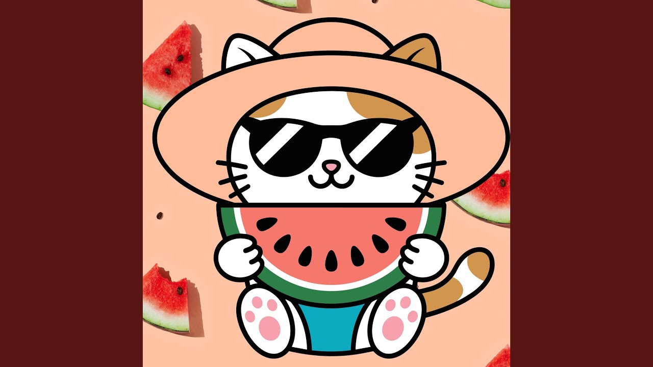 スイカと猫の日 - YouTube