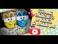 DIY- conigli porta regalo di Pasqua in gomma eva-tutorial-fai da te semplice-veloce,senza cucitura