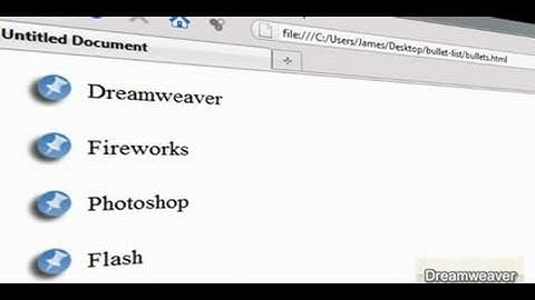 Unordered List Bullets - Dreamweaver and CSS Tutorial