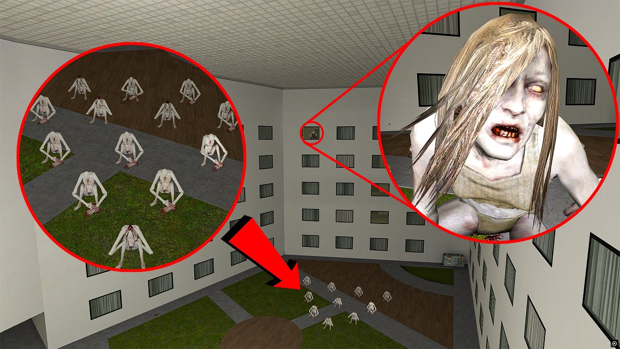 SCP 096 And Scary Witch Garry's Mod Nextbots Got Out of Hand Again 