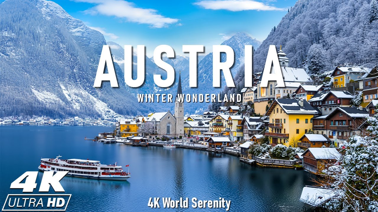 Австрийская зимняя сказка 4K – Уютные альпийские деревушки, величественные Альпы и замерзшие озера