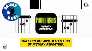 Propellerheads - History Repeating • Bass &amp; Drums | Scrolling Guitar Chords &amp; Lyrics