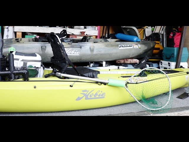 DIY kayak net-mounted kayak landing net 