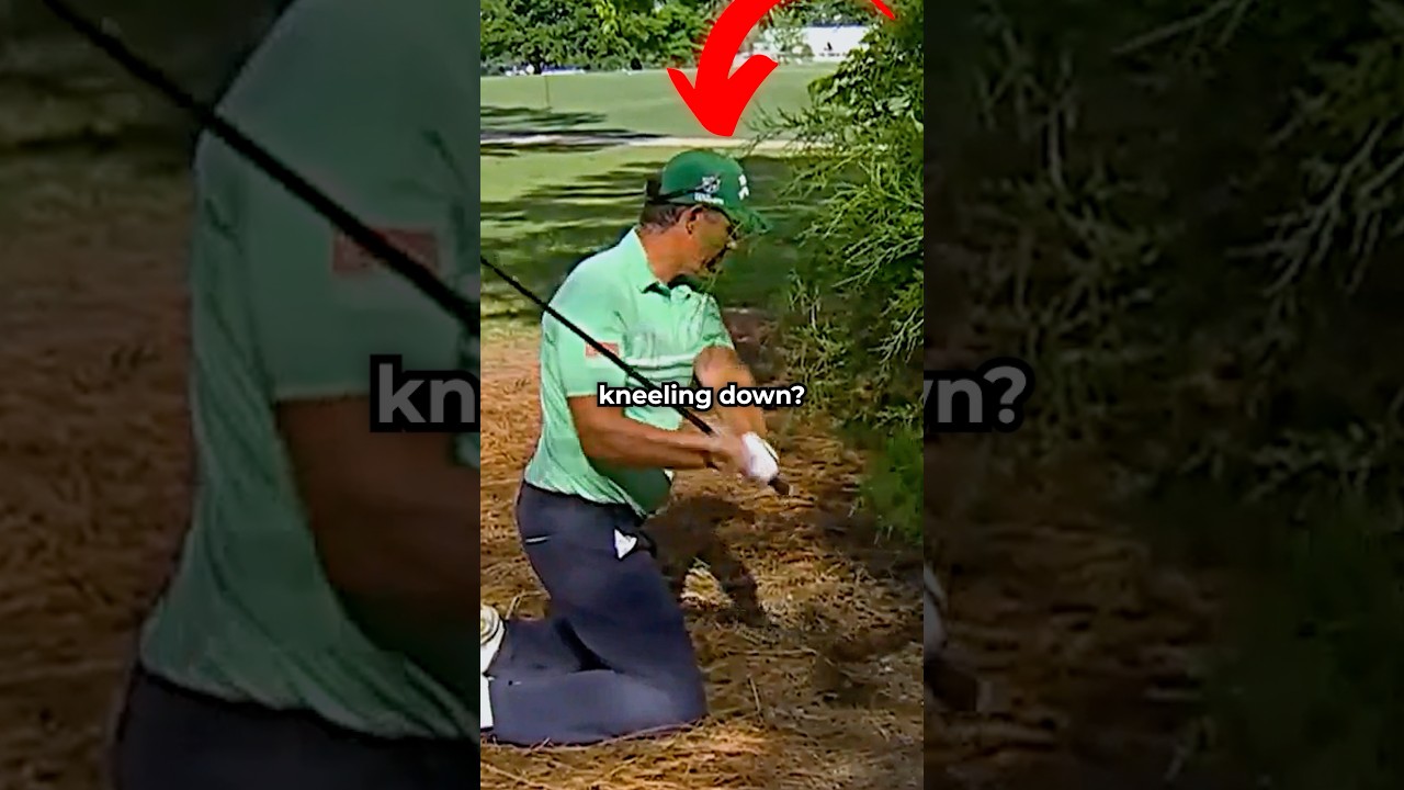 Why Is This Golfer Kneeling? 😳⛳
