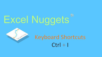 Excel 2010 Shortcut - Formatting Text as Italic: Ctrl + I