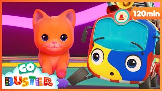 Buster Learns to Save a Kitten | Go Learn With Buster | Videos for Kids