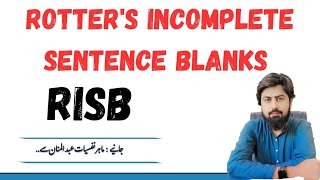 Rotter's Incomplete Sentence Blank Test | RISB | Urdu/Hindi