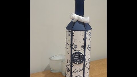 Wine Bottle Gift Box Tutorial - Full size wine bottle bag