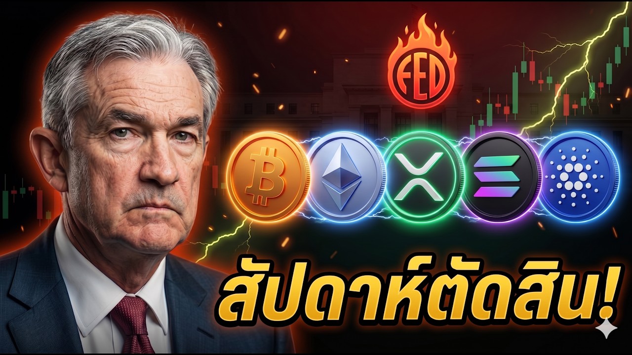 🚨 5 เหรียญตัดสินสัปดาห์! BTC ETH XRP SOL ADA — Fed มา 🔥