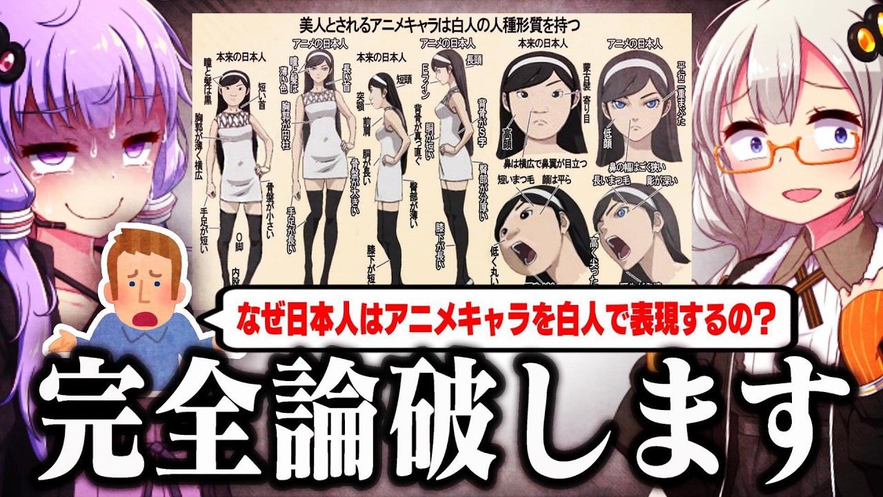 アニメキャラは白人なのか？解説
