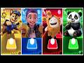 Chase 🆚 Rumi 🆚Panda 🆚Oddbods – EPIC Dance Battle! 🎶Tiles Hop EDM Rush 🔥#5