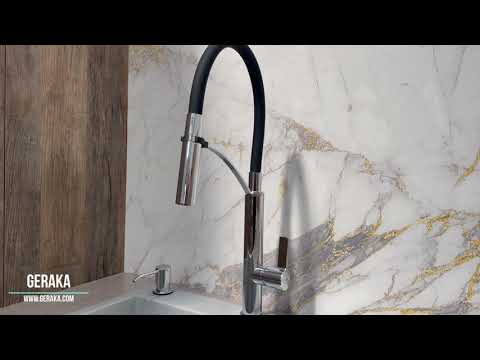 Черен смесител за кухня Deante Gerbera