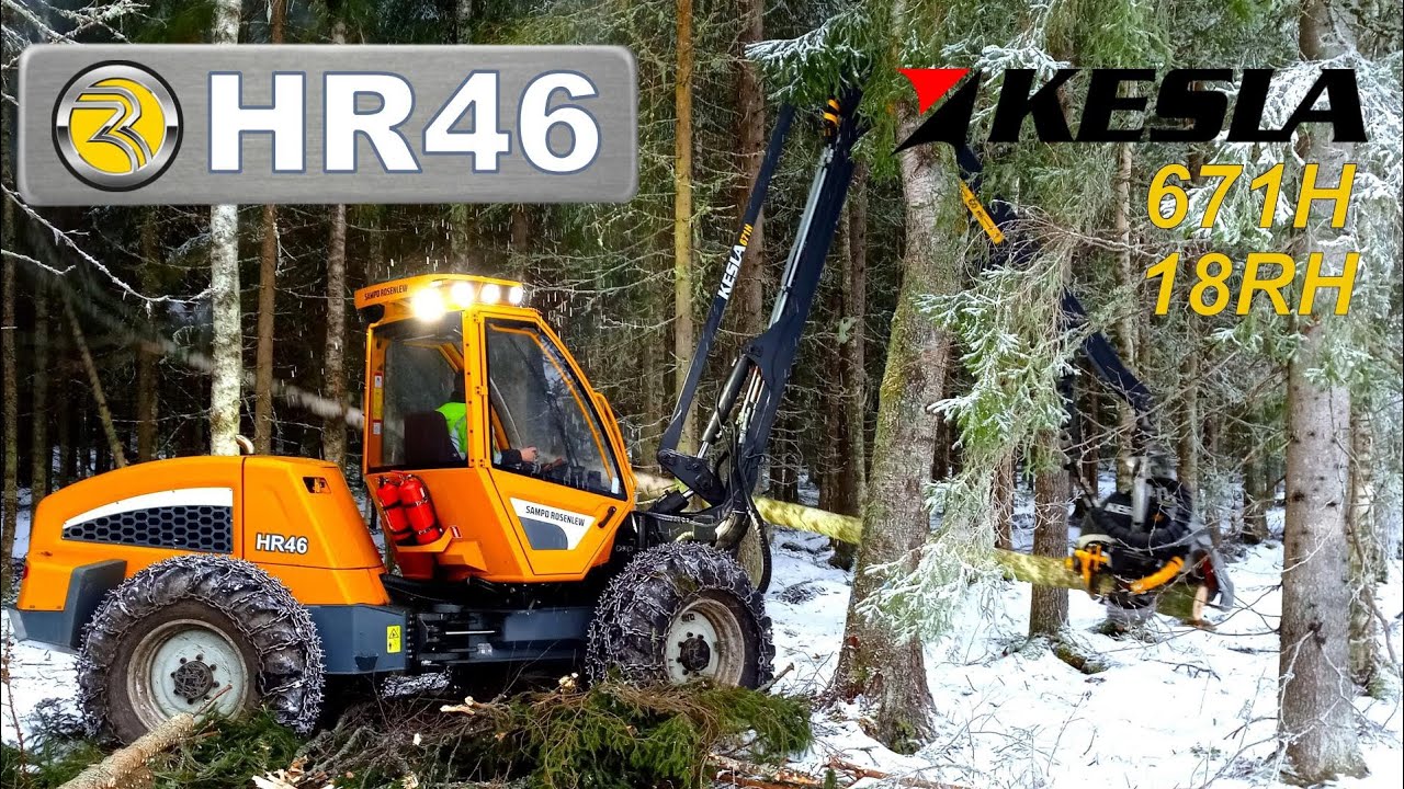 Sampo Rosenlew HR46 tiheässä kuusikossa, osa 1/3.🌲🌲🌲