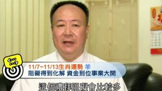 風水有關係20161107-1113 生肖運勢 馬羊猴