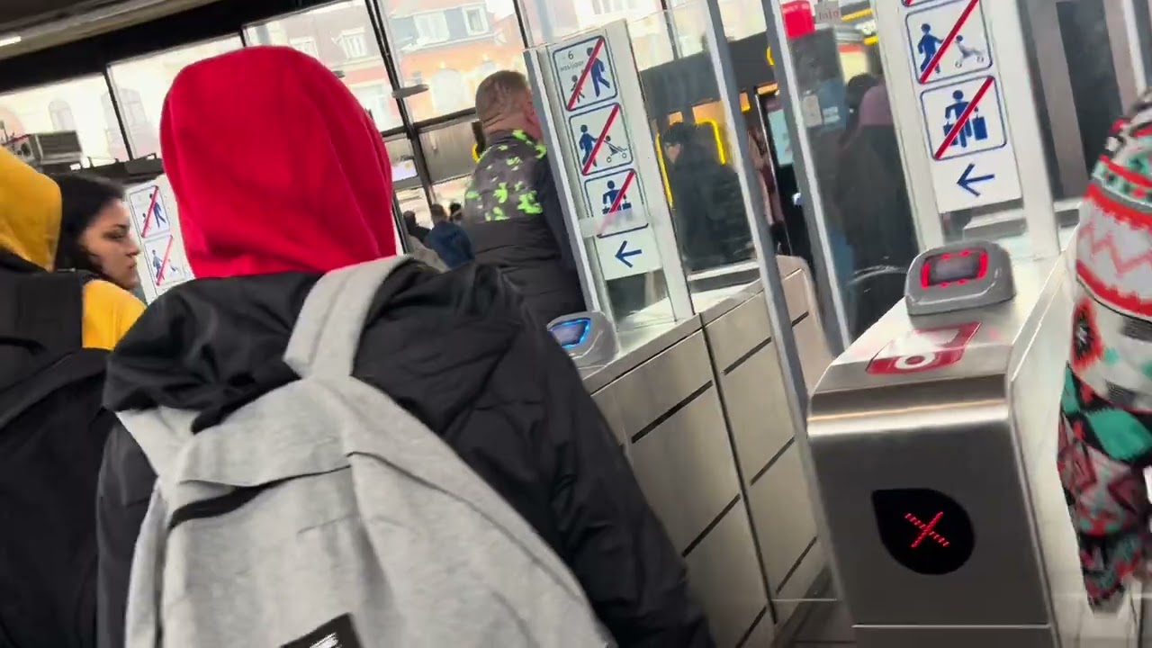 METRO UNDERGROUND AND BUS IN BRUSSEL.