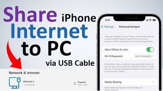 📶 How to Share iPhone Internet with PC via USB Cable (2025) | FAST & STABLE Tethering Guide