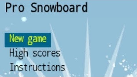 【JAVA GAMES】 Pro Snowboard - J2me Loader