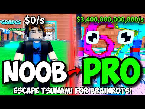 Evil Bacon Goes Noob To Pro In Escape Tsunami For Brainrots!