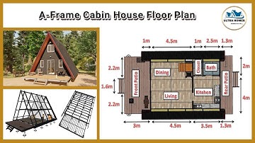 How to Build A-Frame Cabin House - Floor Plan