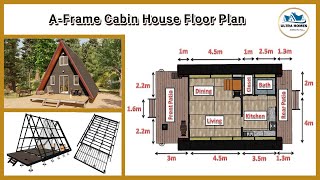 How to Build A-Frame Cabin House - Floor Plan