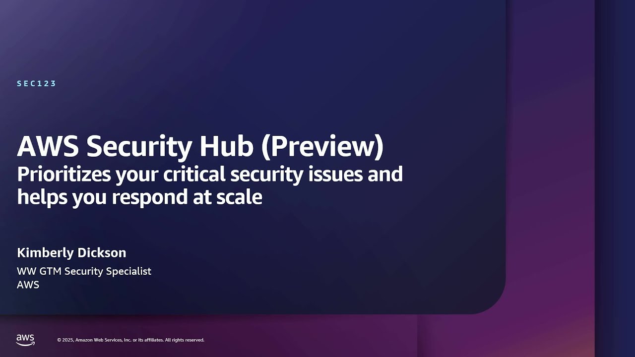 AWS re:Inforce 2025 - Detection and response on AWS for partners ...