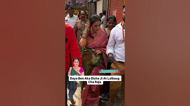 Disha Mam arrived at Lalbaug cha Raja 🙏🏻🙏🏻 #shorts #daya #jethalal #relatable