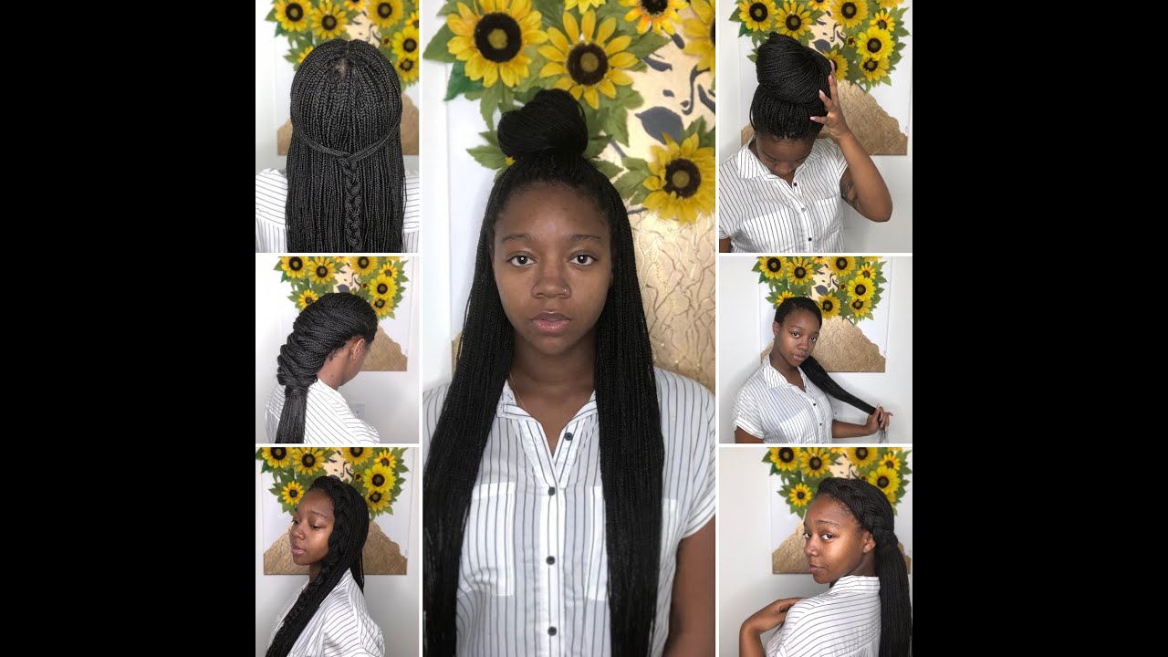 7 Box Braids Hairstyles | Micro Box Braids - YouTube