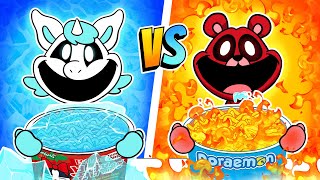 HOT VS COLD FOOD Challenge with CraftyCorn vs Bobby Bearhug | POPPY PLAYTIME CHAPTER3 Animation|ASMR