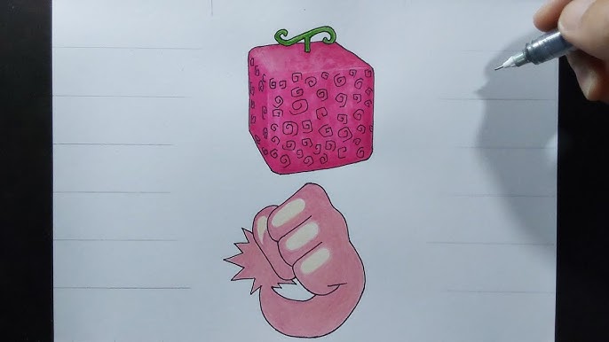 Como desenhar e fazer uma figurinha da fruta MAGMA Blox fruits