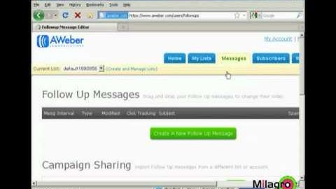 How to set your AWeber Autoresponder Account | Internet Marketing Videos | Milagro Fusion Marketing
