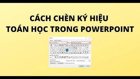 CÁCH CHÈN KÝ HIỆU TOÁN HỌC TRONG POWERPOINT